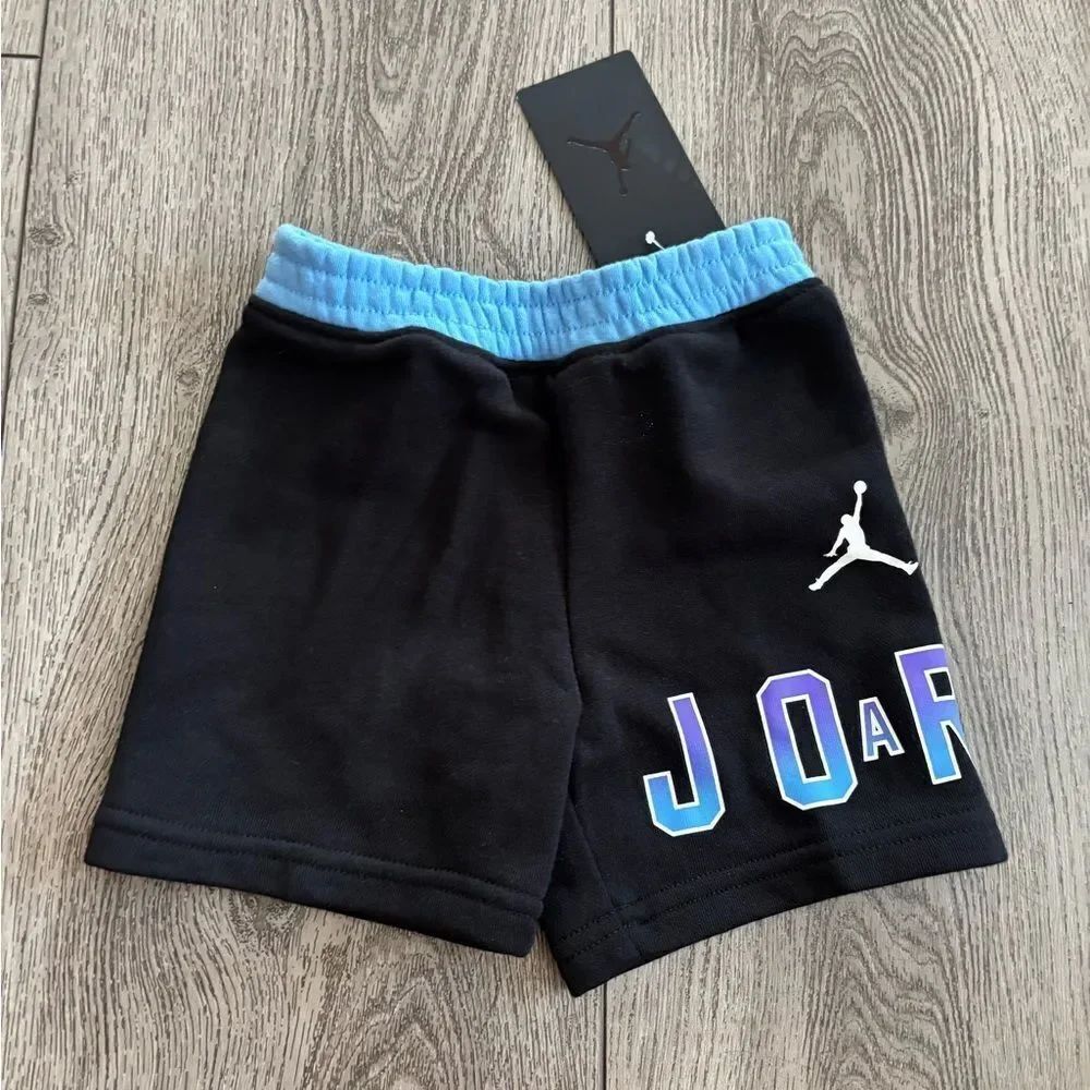 Jordan Kids' Black and Blue Shorts